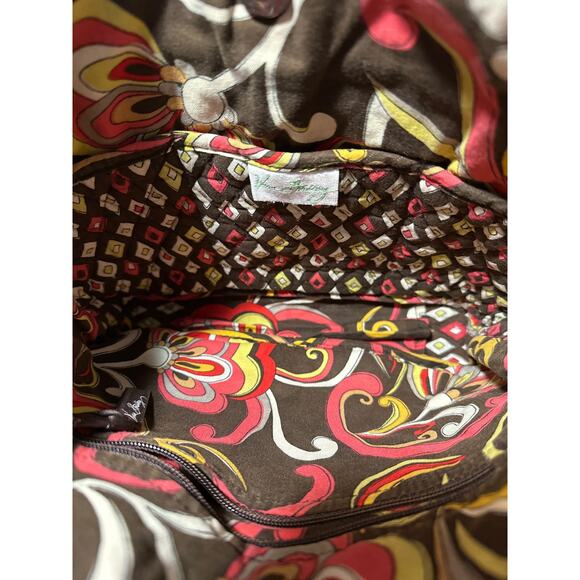 Vera Bradley Floral Shoulder Bag - Pink, Yellow, Brown - Picture 4 of 7